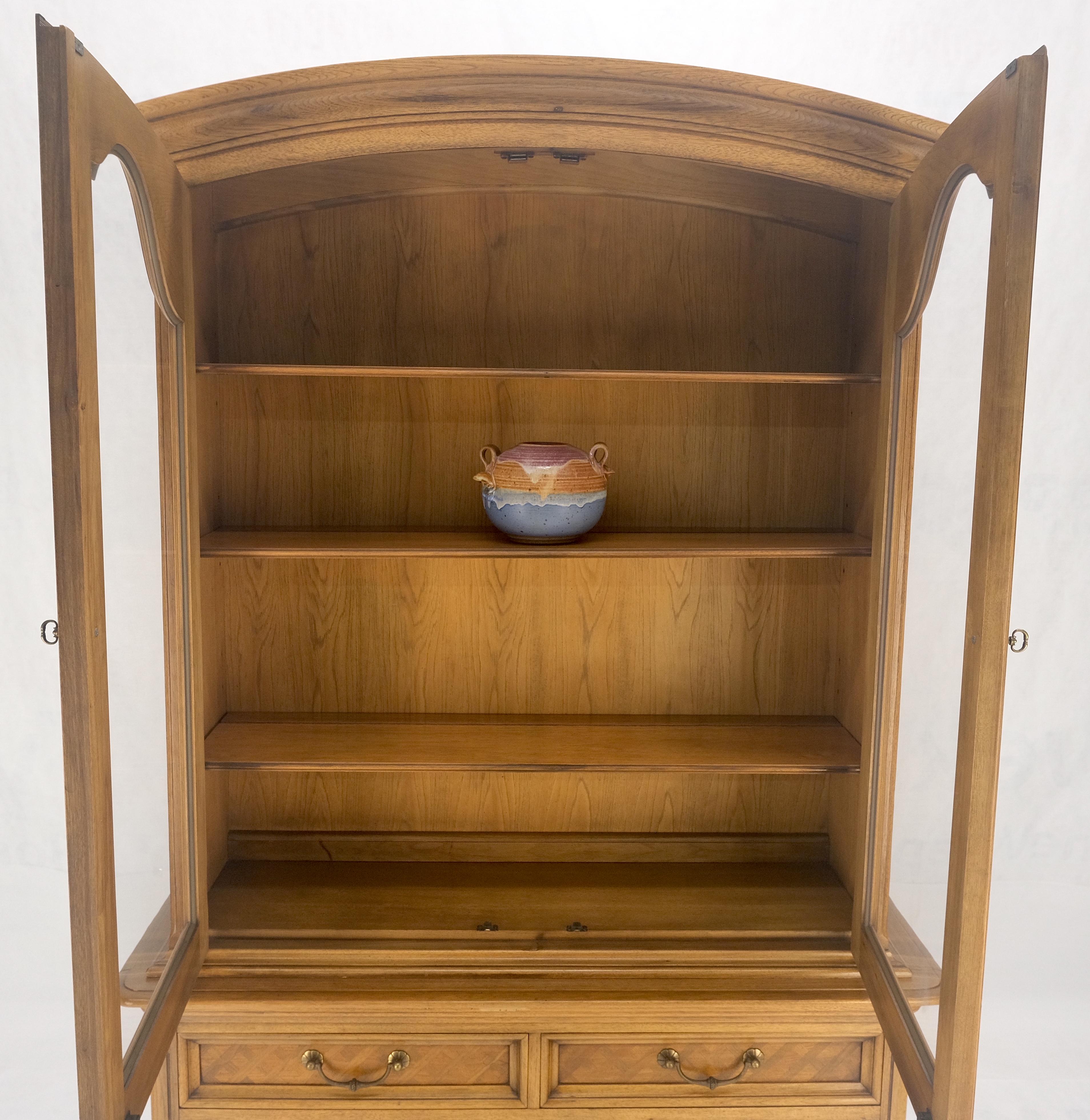 Blond Wood Dome Shape Top Two Doors 54