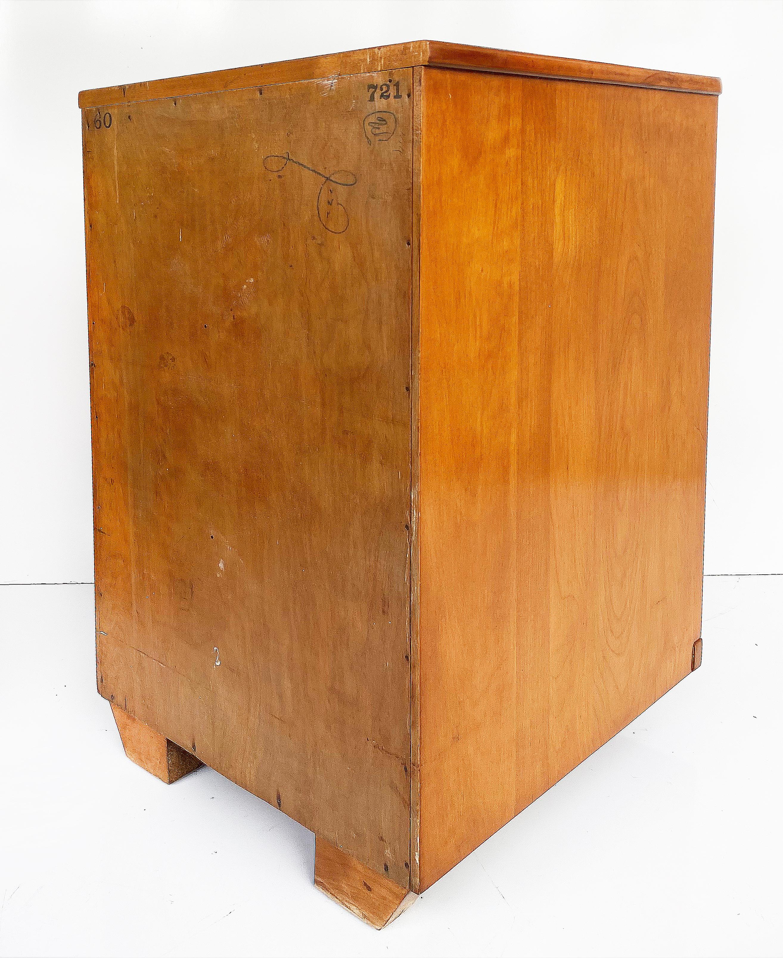 Blonde 1940s French & Heald Block Front Night Stands, Pair 1