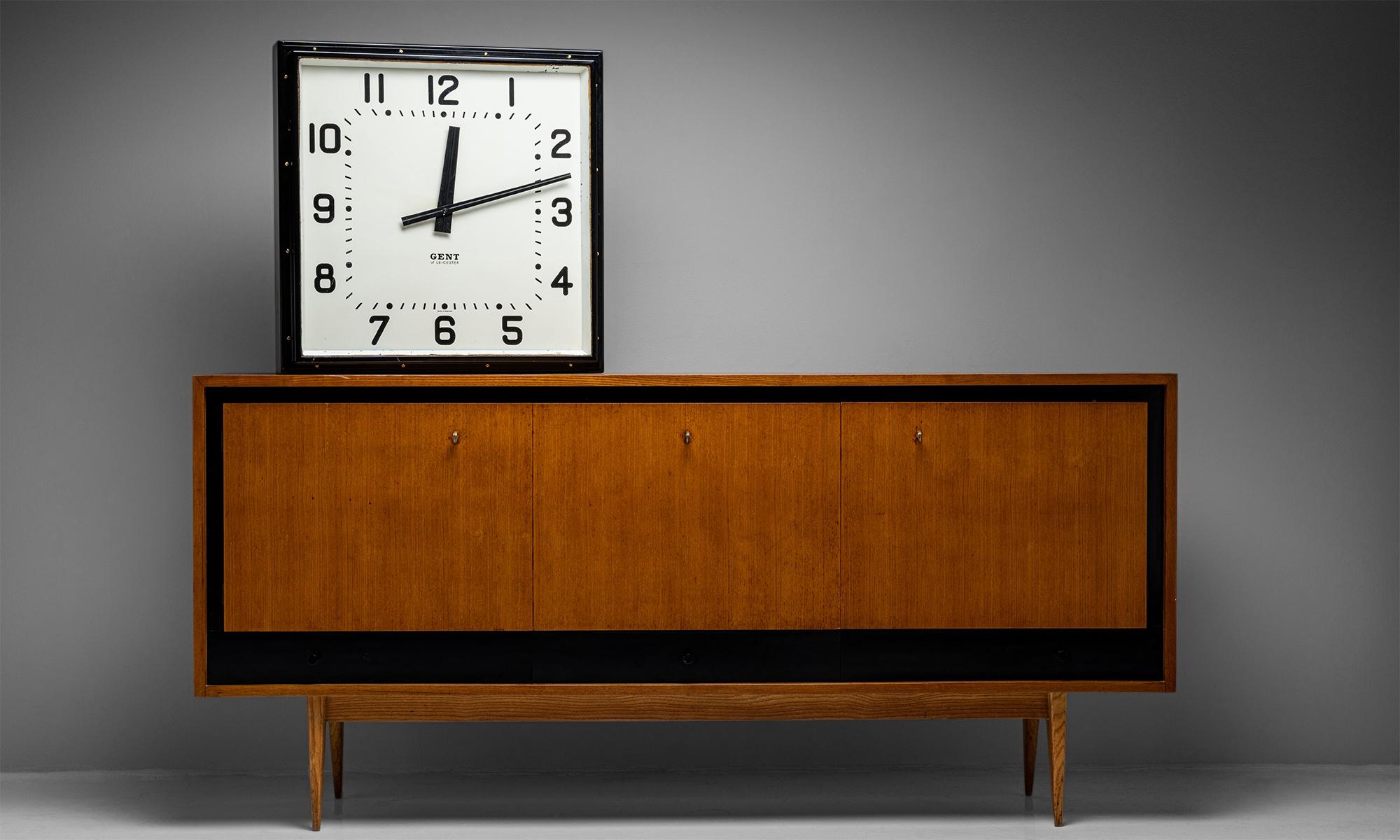 Mid-Century Modern Blonde Ash Enfilade by Charles Ramos, France circa 1950