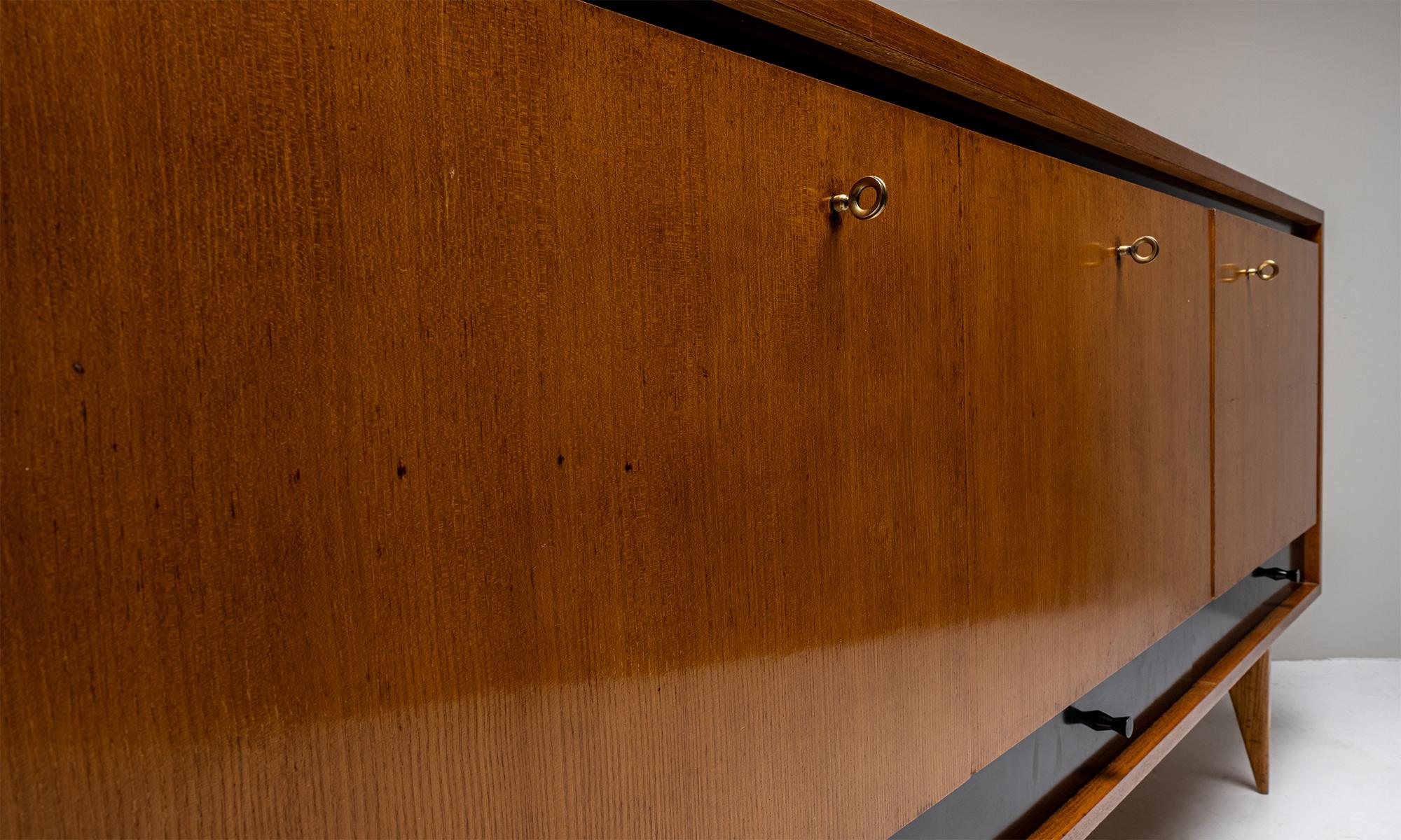 Mid-20th Century Blonde Ash Enfilade by Charles Ramos, France circa 1950