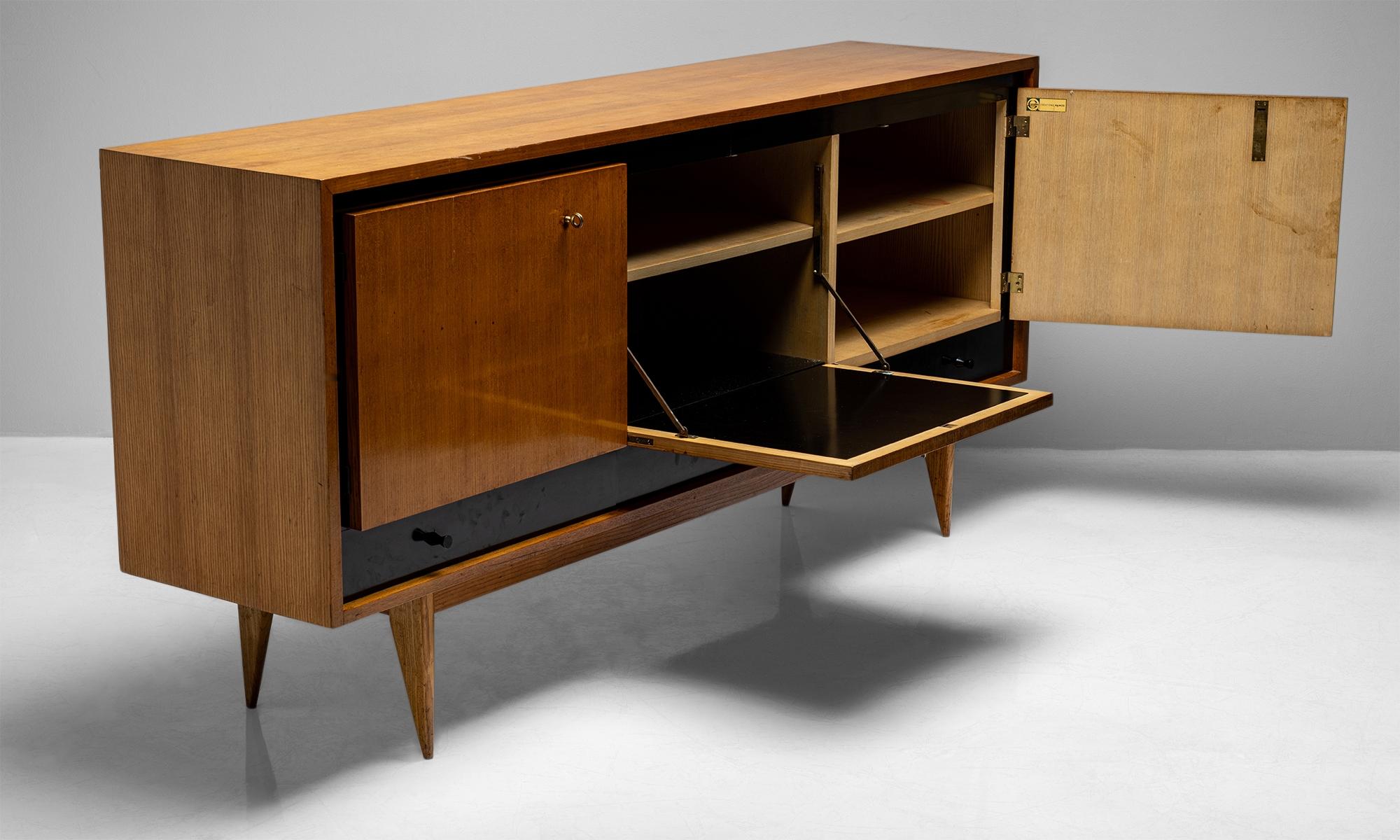 Blonde Ash Enfilade by Charles Ramos, France circa 1950 2