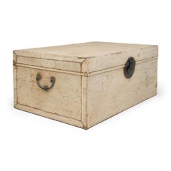 Blonde Chinese Hide Storage Trunk, C. 1800