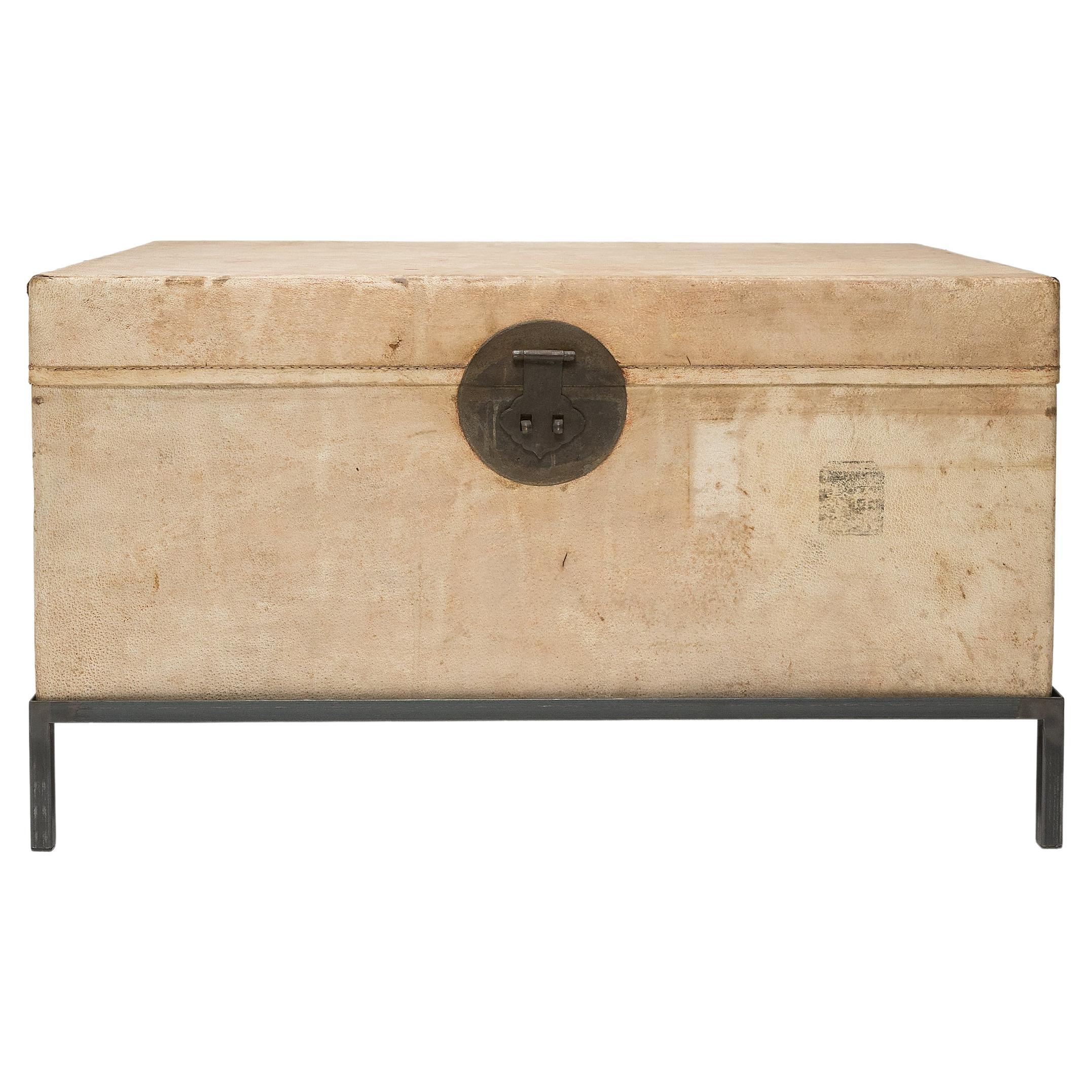 Blonde Chinese Hide Trunk Table, circa 1800 For Sale