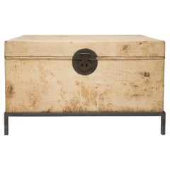 Blonde Chinese Hide Trunk Table, C. 1800