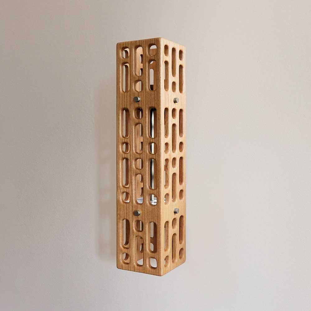 Blonde Gitterwerk Wood Sconce, groß, Celosía Collection'S (Mexikanisch) im Angebot