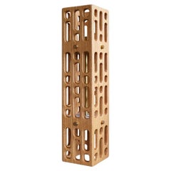 Applique in legno a reticolo biondo, grande, Collectional Celosía