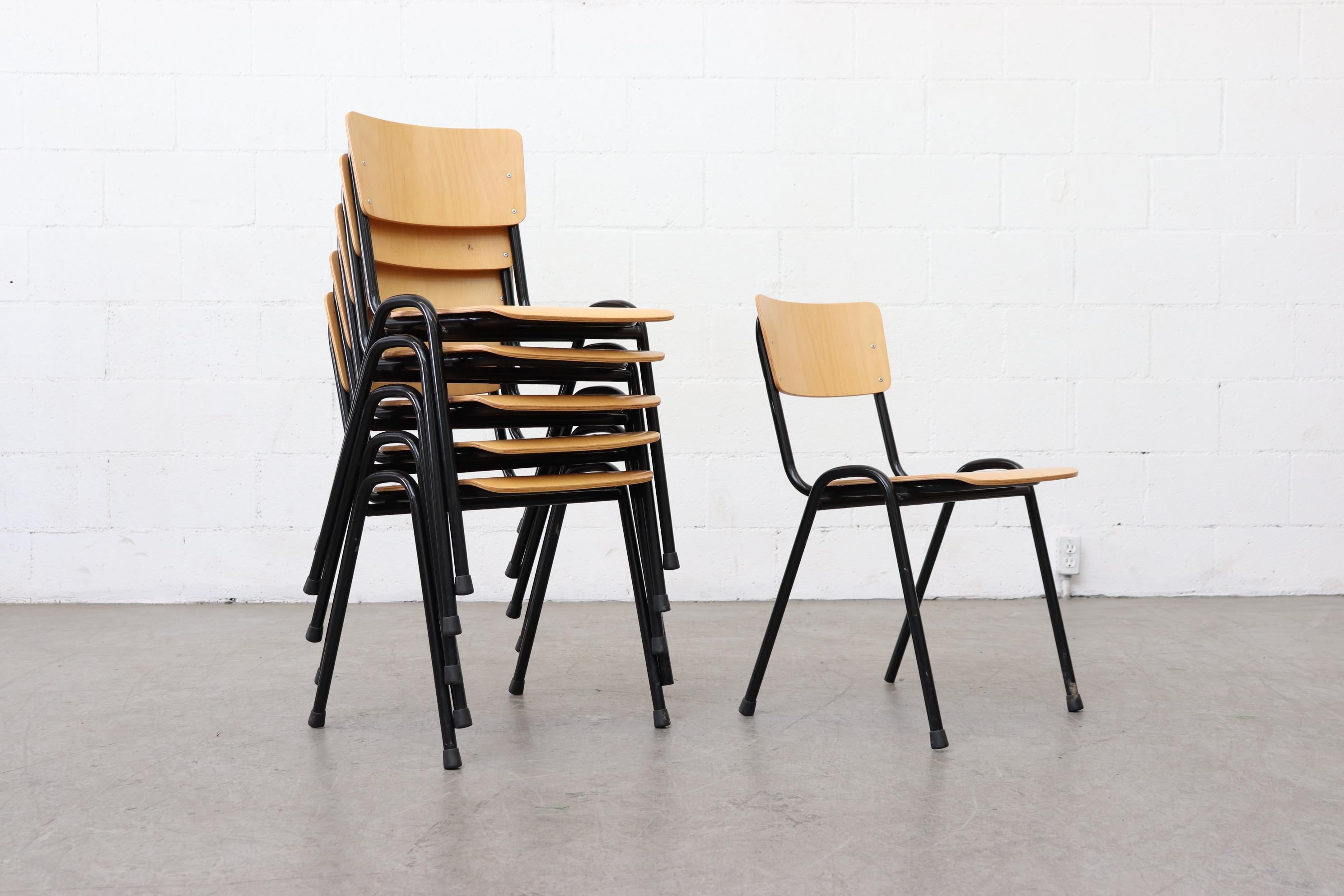 stacked school chairs