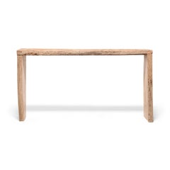 Blonde Reclaimed Elm Waterfall Console Table