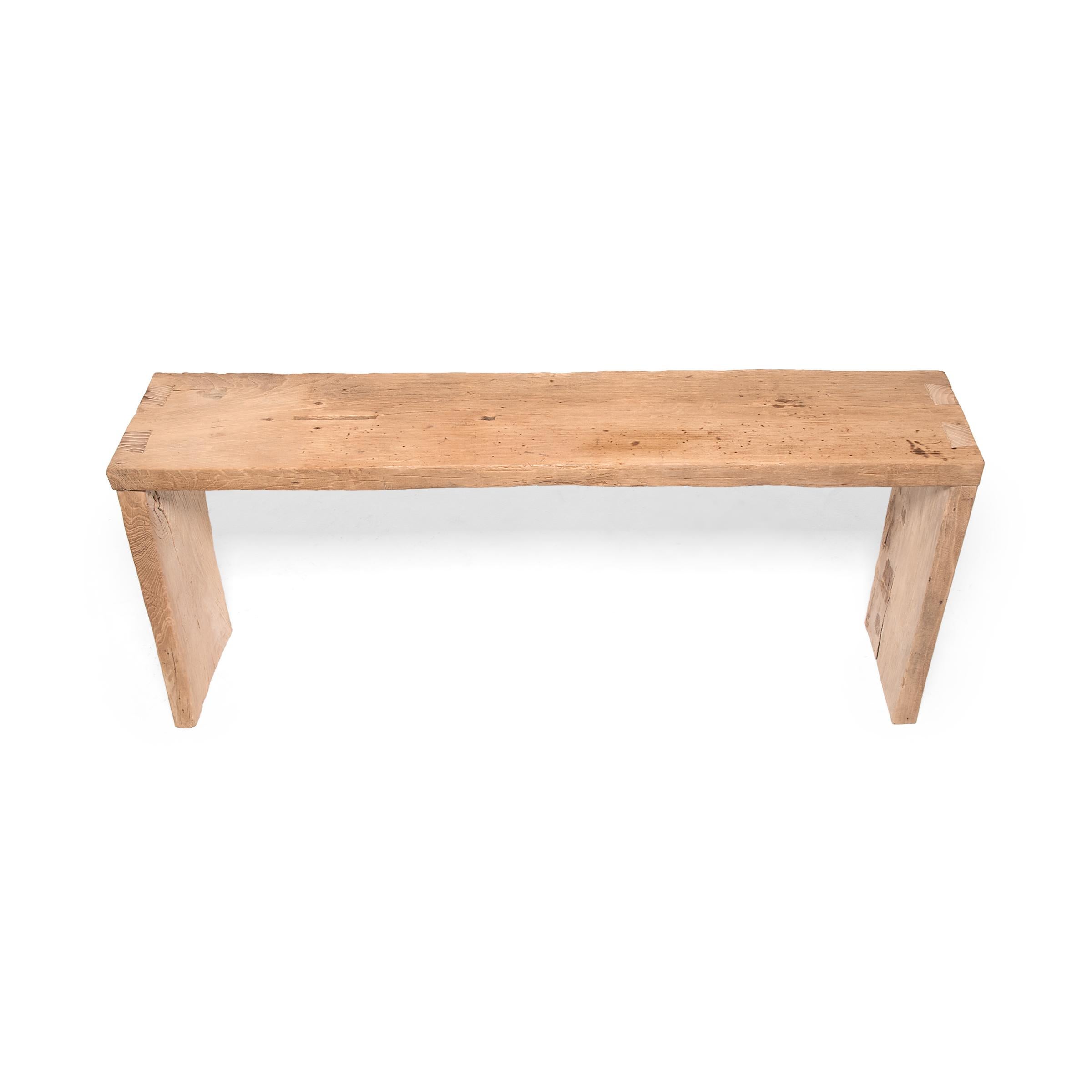 waterfall console table wood