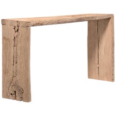 Blonde Reclaimed Elm Waterfall Console Table