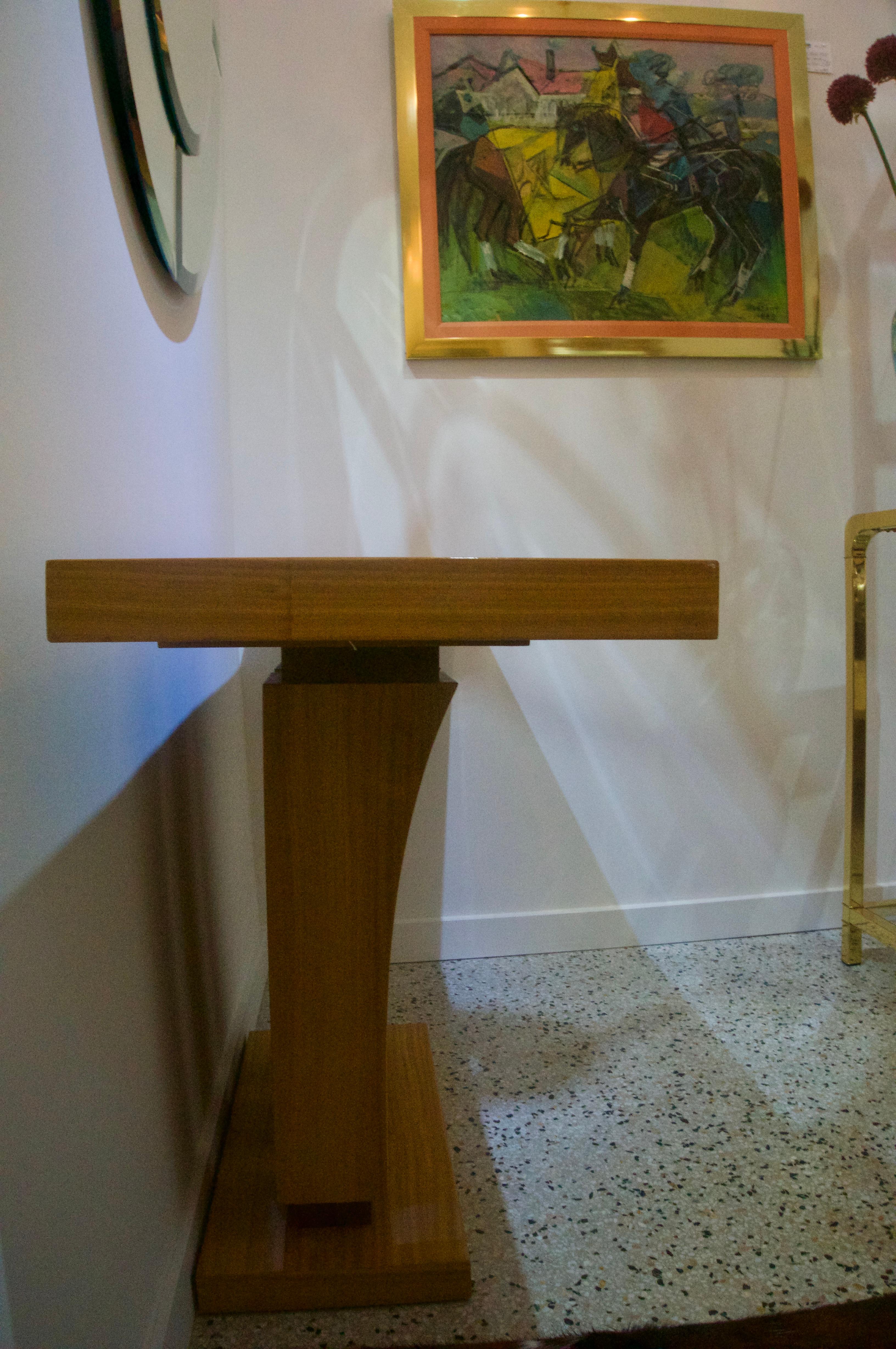 American Blonde Satin Wood Console Table
