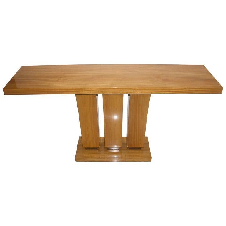 20th Century Blonde Satinwood Console Table