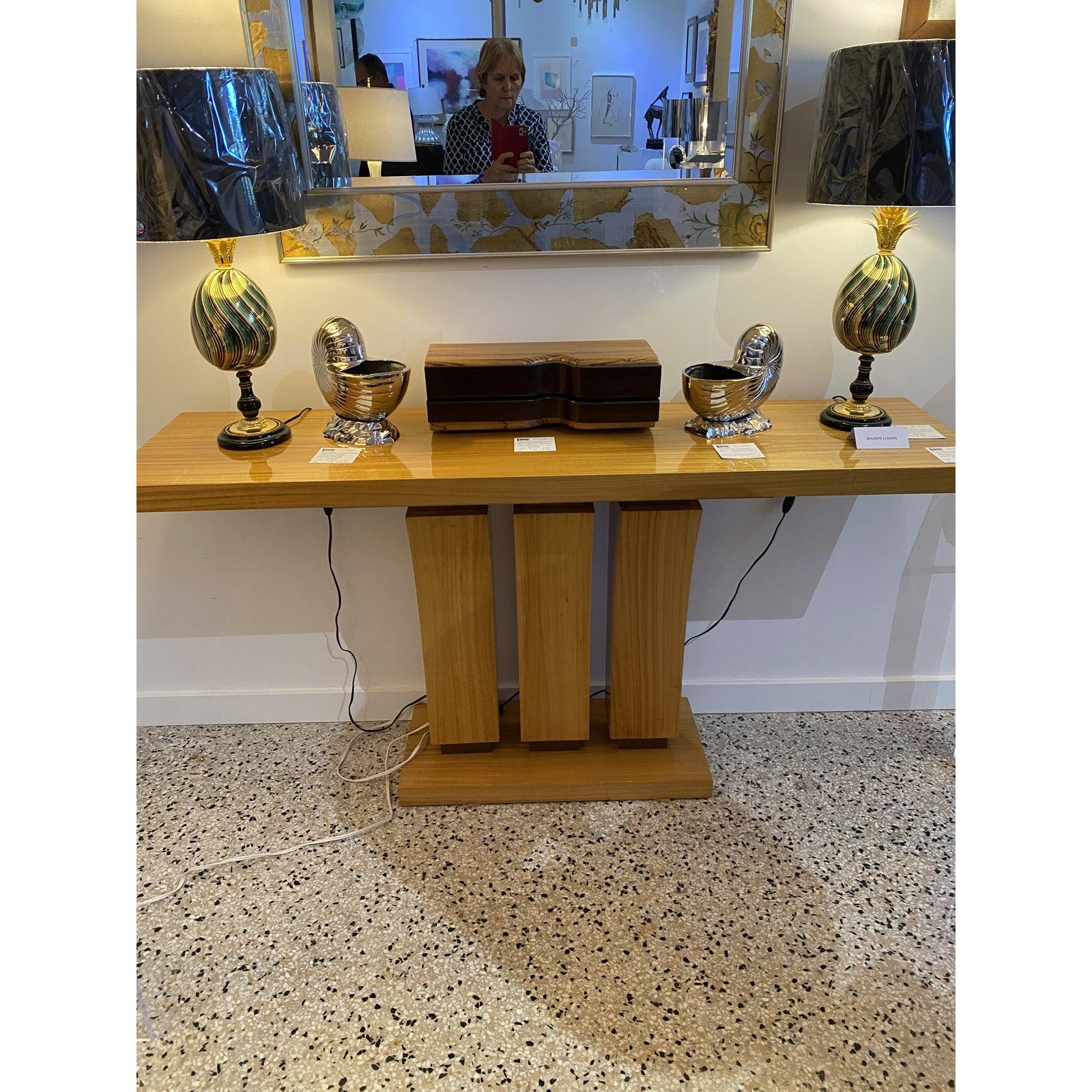 Blonde Satinwood Console Table 1