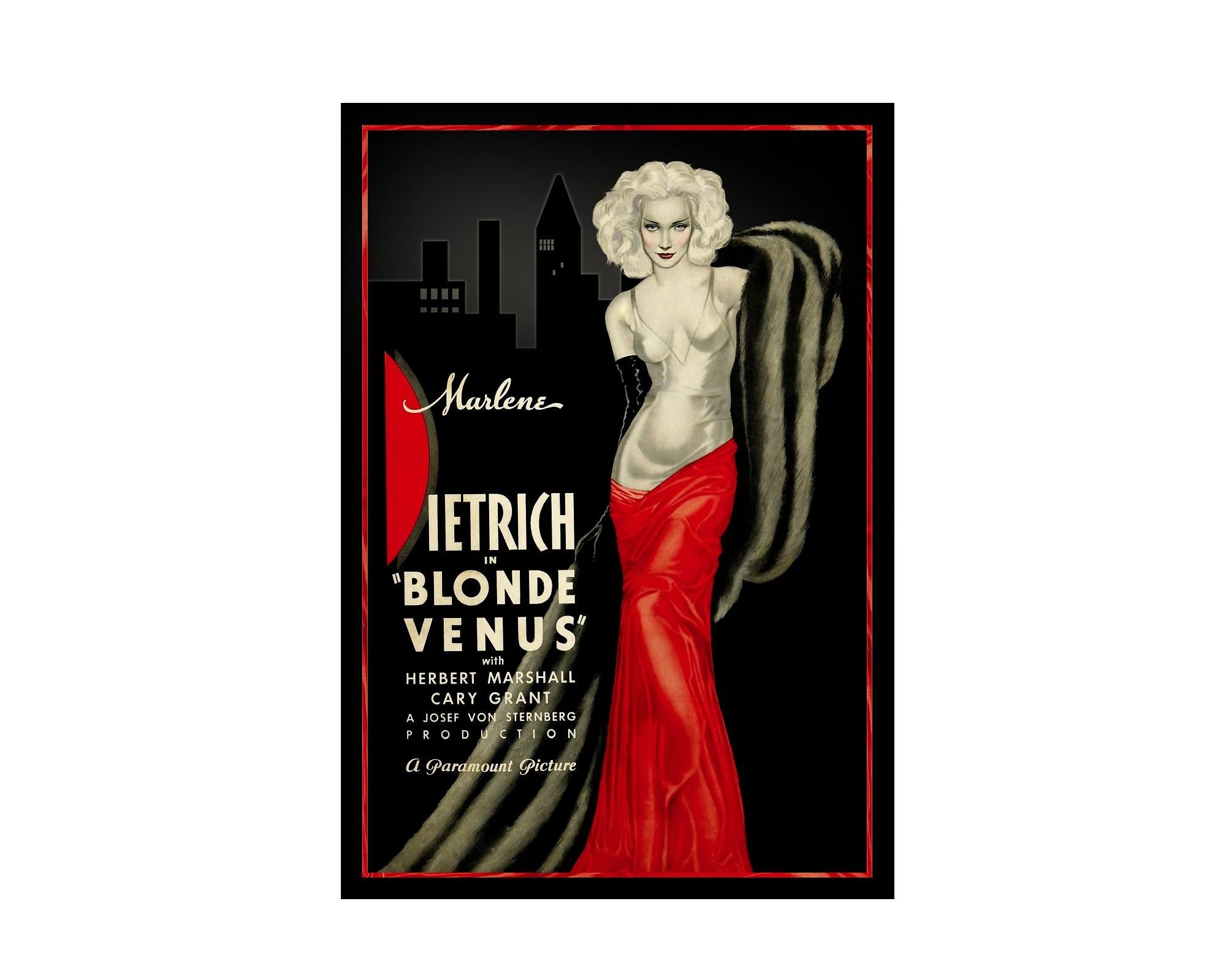 American Blonde Venus, after Vintage Movie Poster, Hollywood Regency For Sale