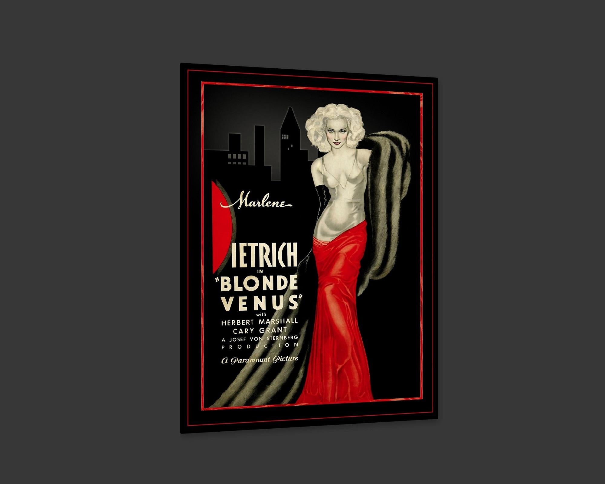 Contemporary Blonde Venus, after Vintage Movie Poster, Hollywood Regency For Sale