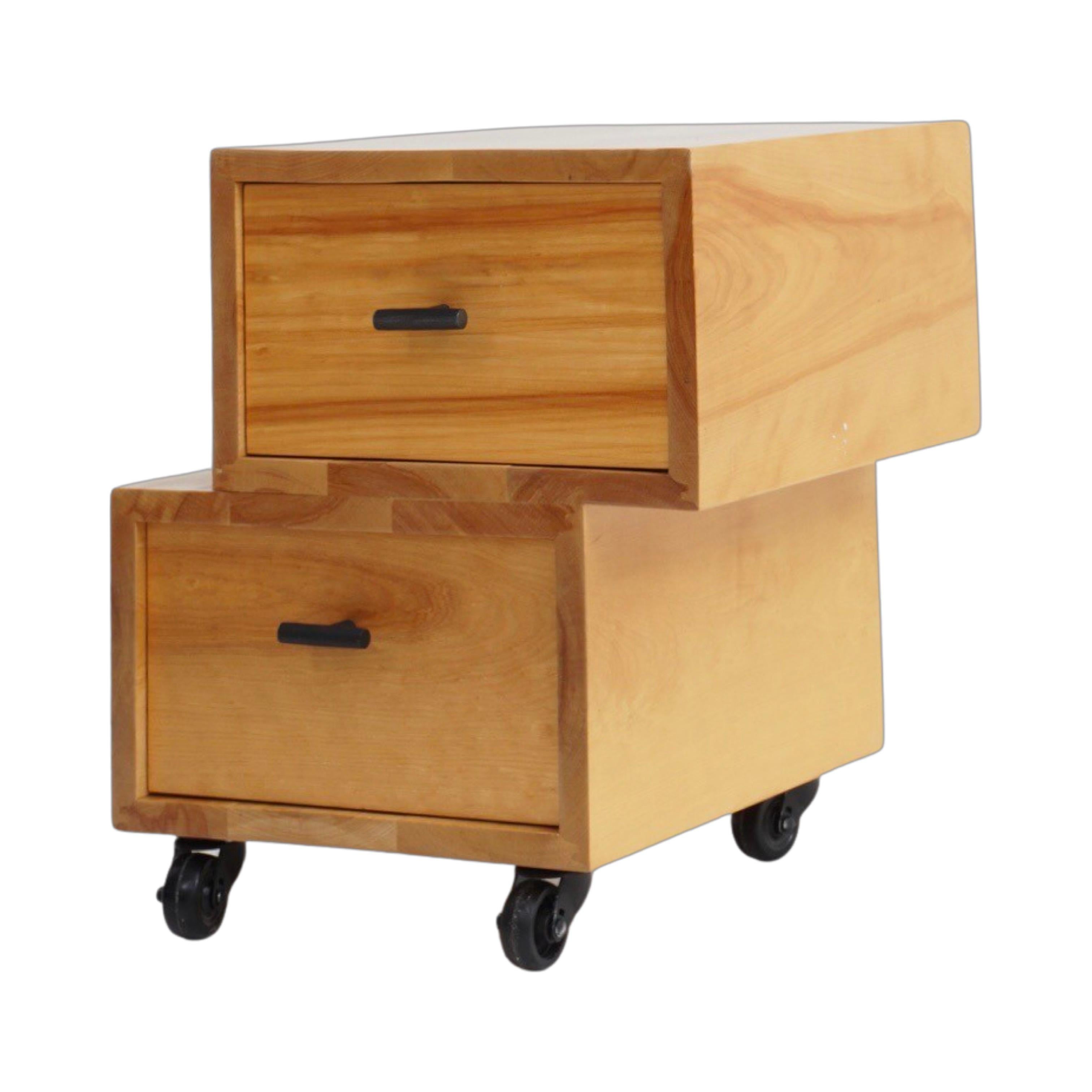 Post-Modern Blonde Wood Double Sided Storage, 1990s For Sale