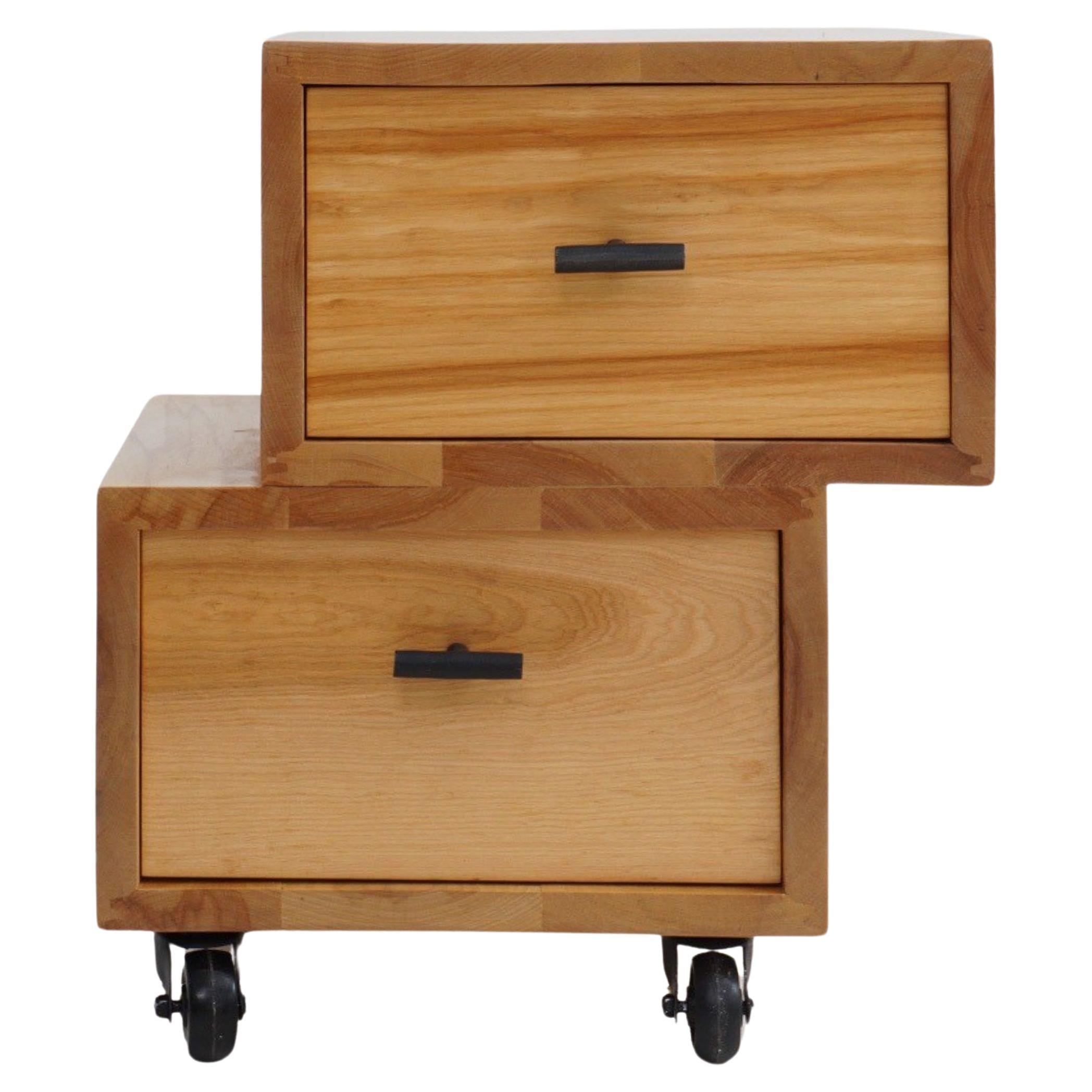 Blonde Wood Double Sided Storage, 1990s