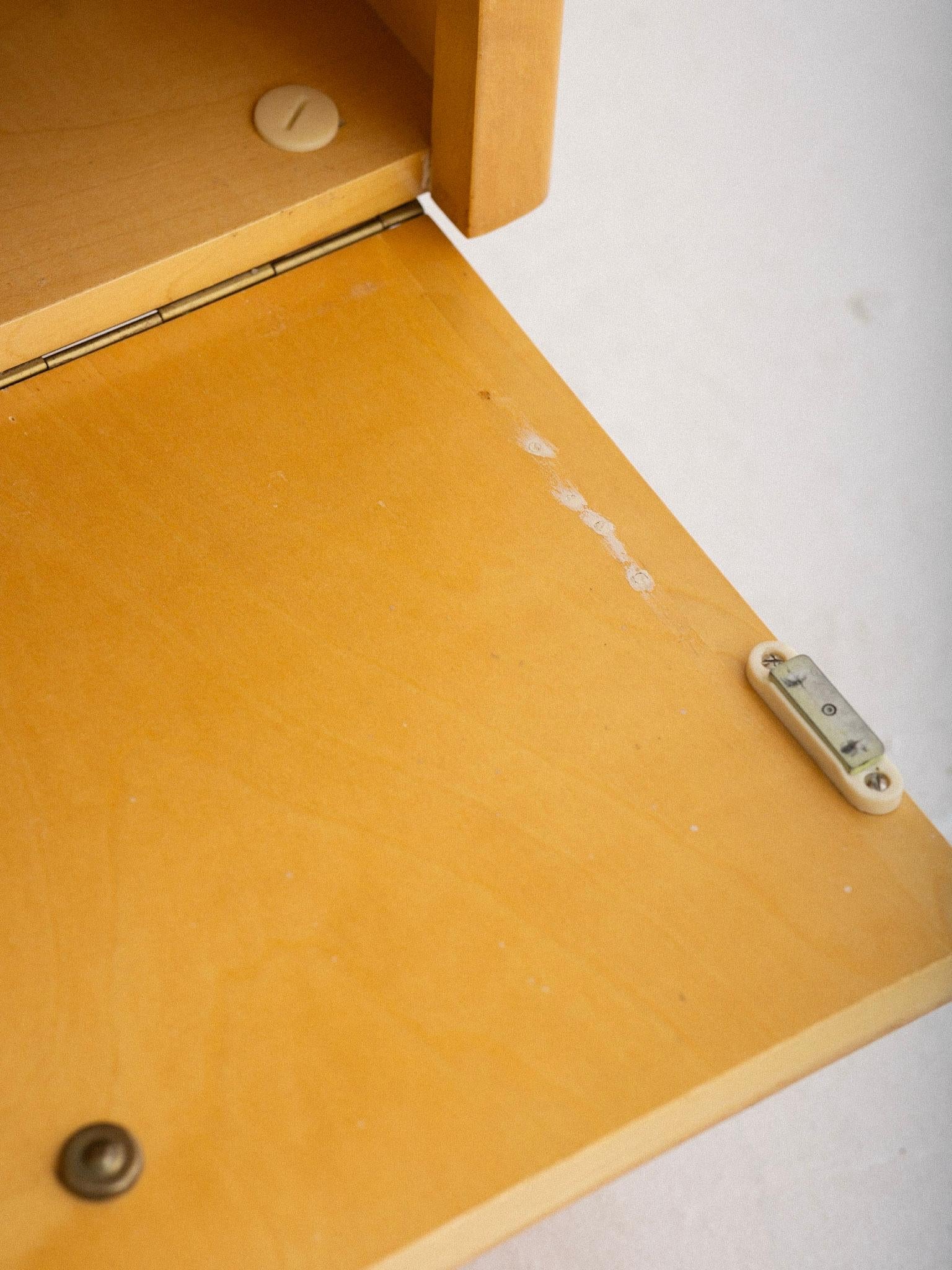 Blonde Wood Drop Front Nightstands, a Pair 3
