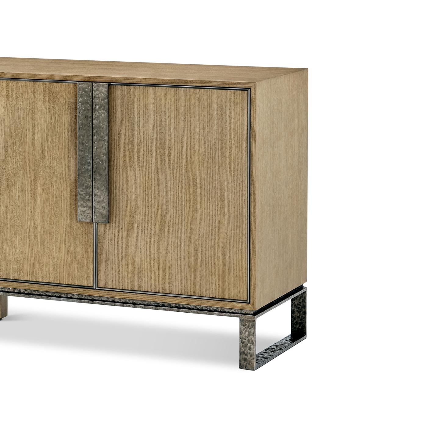 Blonde Wood Industrial Media Cabinet In New Condition For Sale In Westwood, NJ