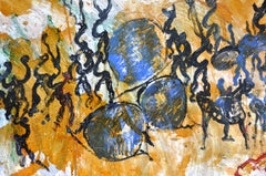 Untitled, Purvis Young Mixed-Media Painting, 1980s