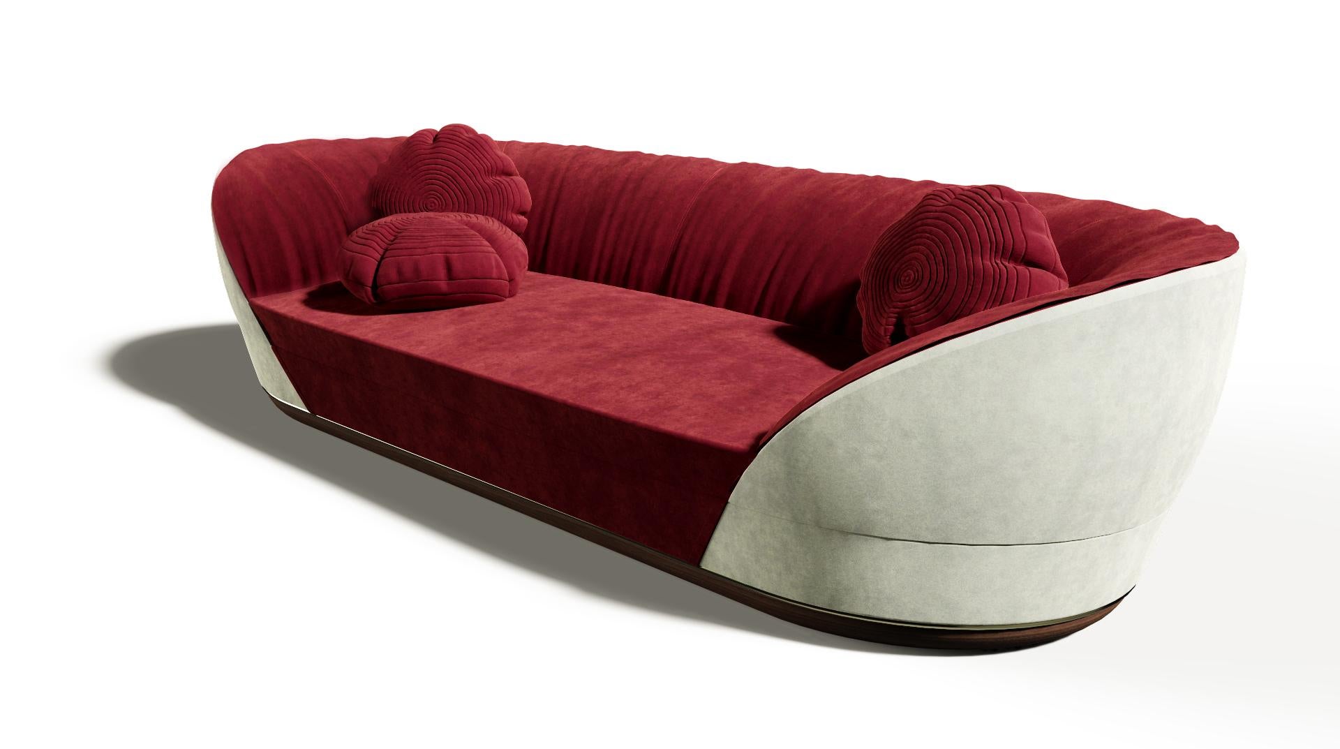 Hand-Crafted Bloodfalls Sofa by Alma De Luce For Sale