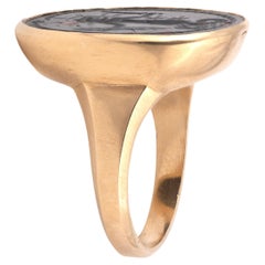 Bloodstone Roman Magical Intaglio Men's Ring of Abraxas 2nd-3rd Century A.D