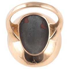 Bloodstone Roman Magical Intaglio Men's Ring of Abraxas 2nd-3rd Century A.D
