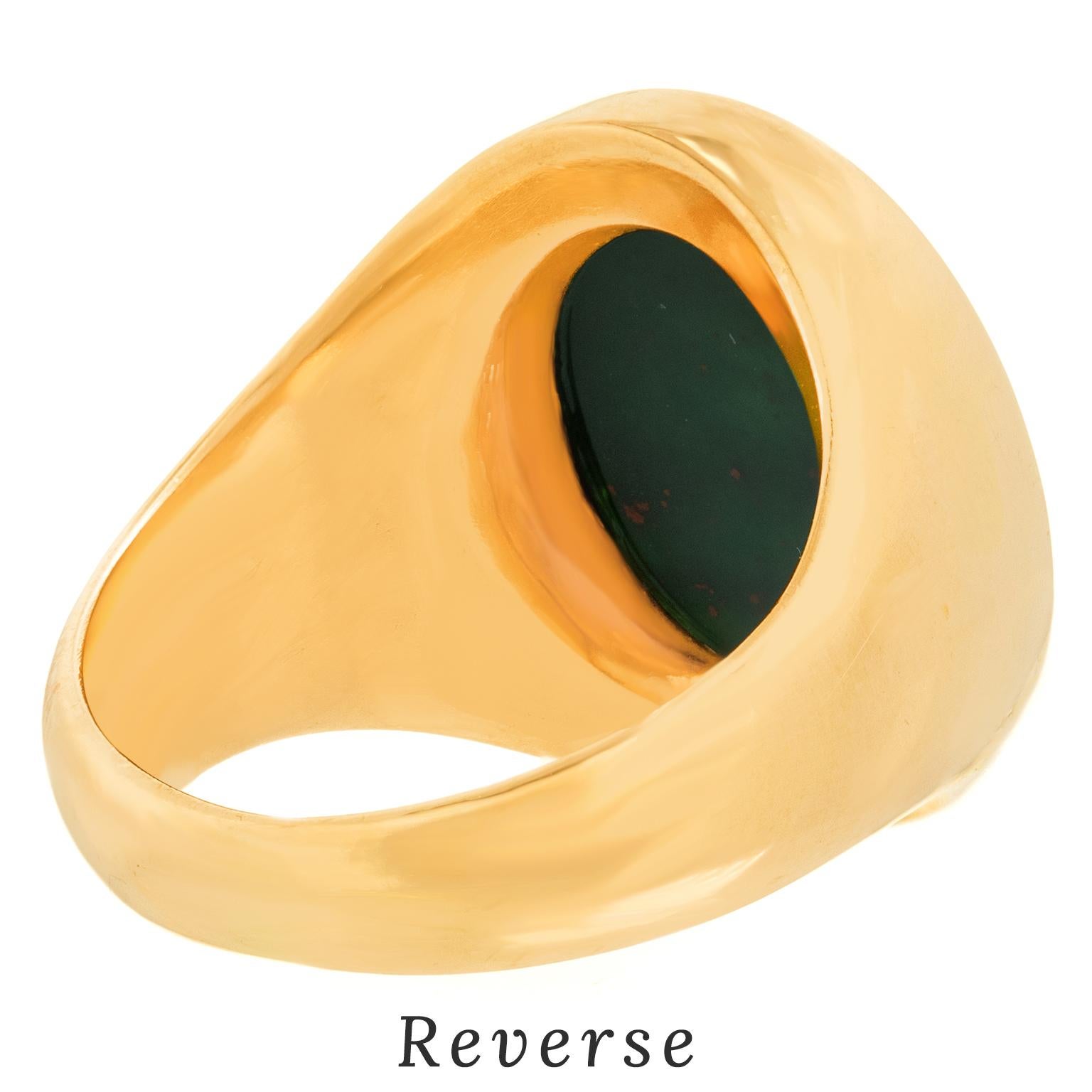 Bloodstone Signet Ring For Sale 5