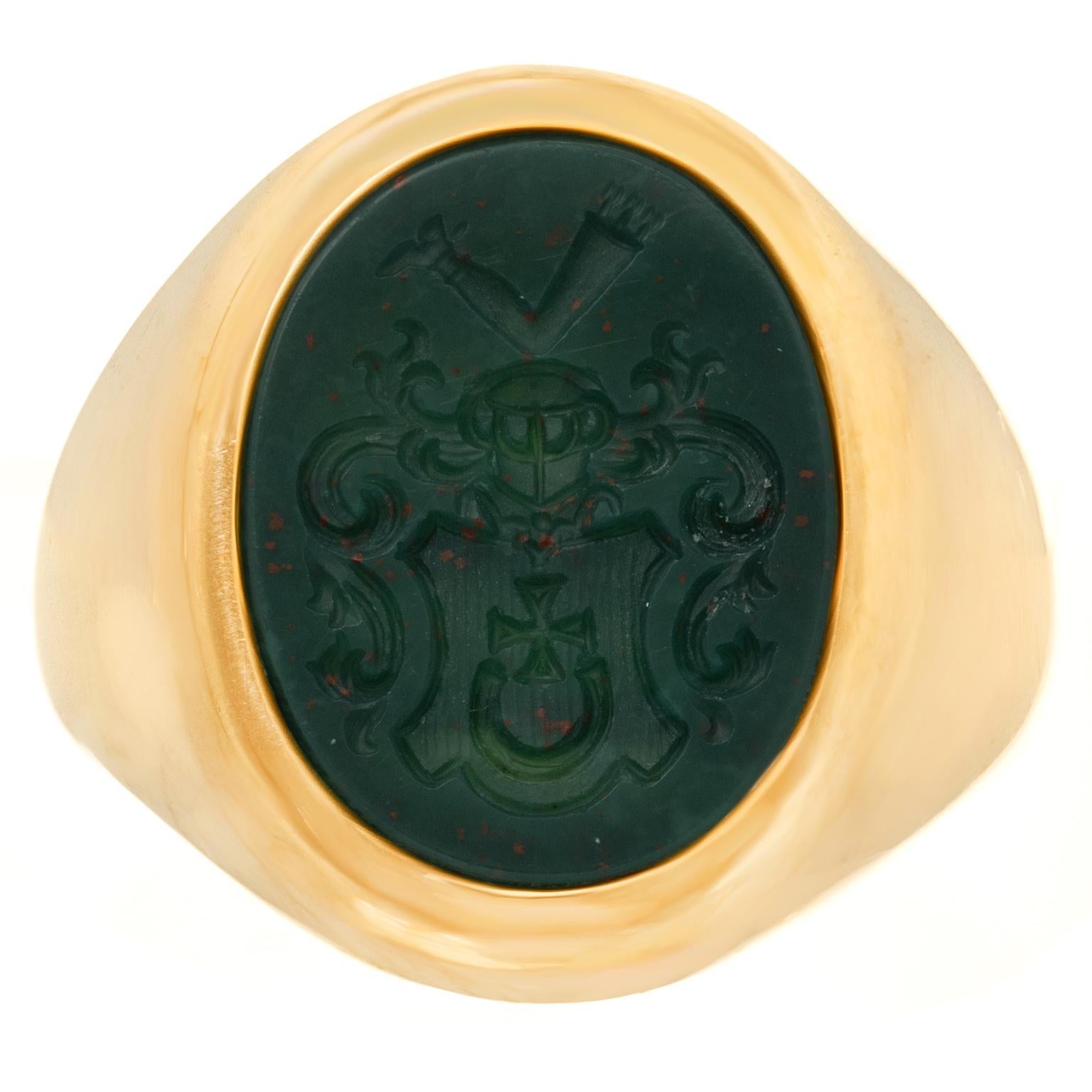 Bloodstone Signet Ring For Sale 7