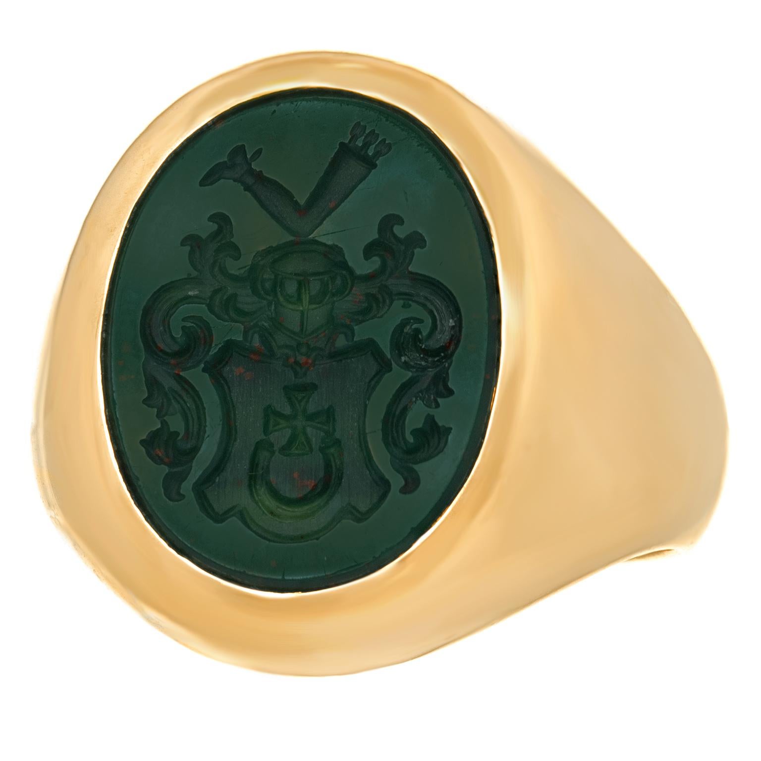 Bloodstone Signet Ring For Sale 2