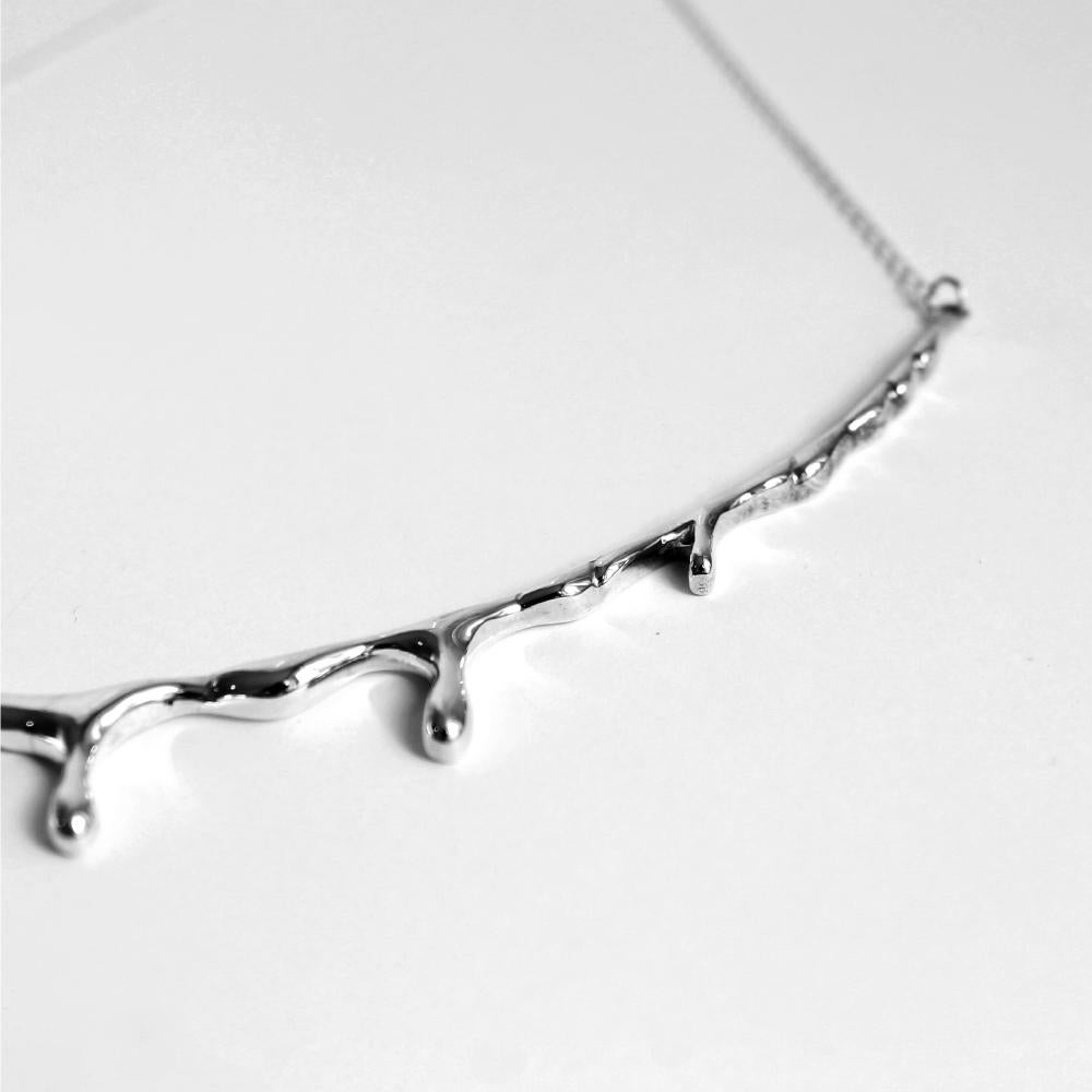 Contemporary Bloody Necklace made in sterling silver For Sale