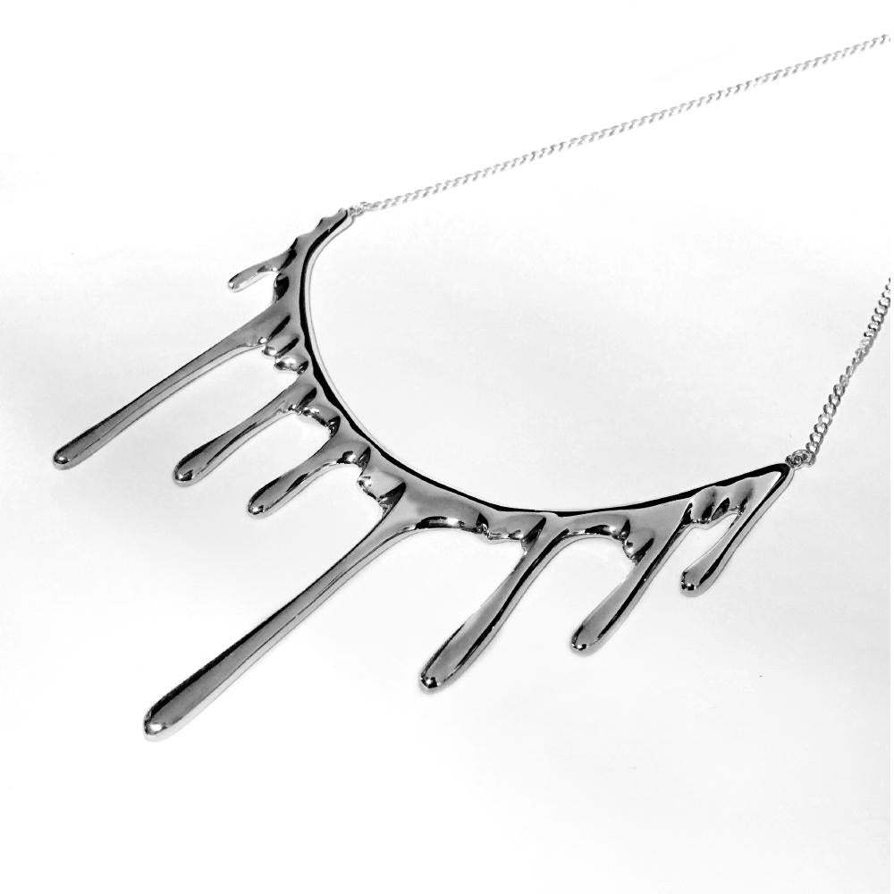 Contemporary Bloody Necklace ONE made in sterling silver For Sale