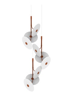 Lustre Bloom 12 fleurs - oxyde rouge