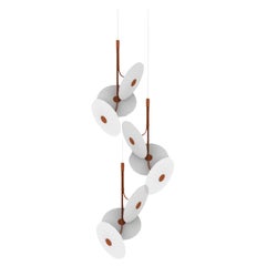 Lustre Bloom 12 fleurs - oxyde rouge