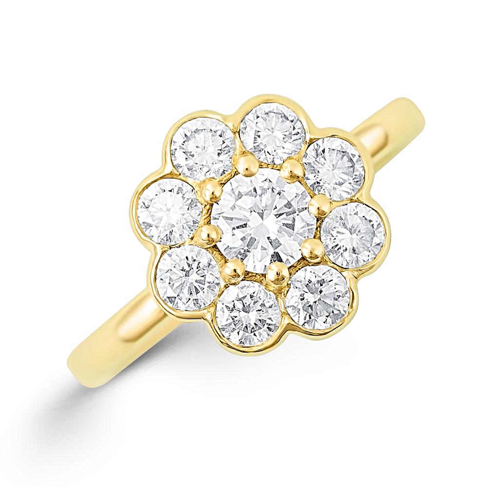Bloom Blumenring aus 18 Karat Gold mit Diamanten 2