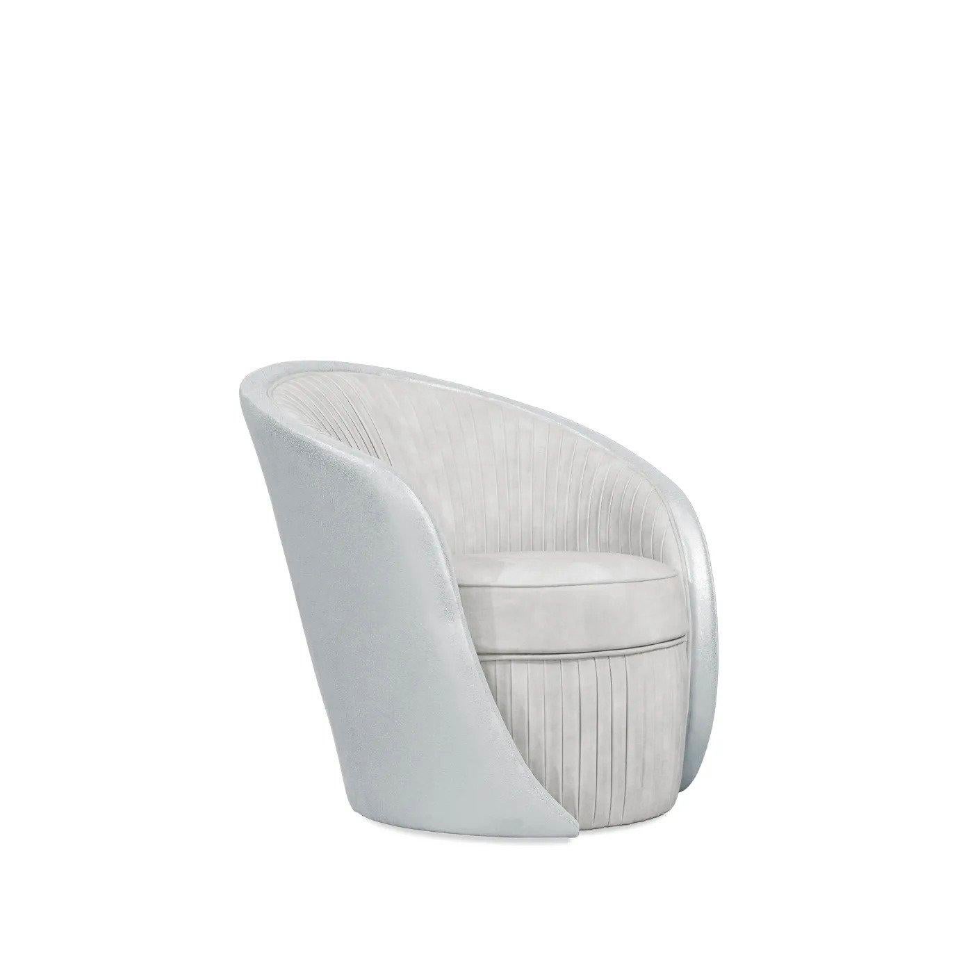 Wrap yourself in a soft flower petal and revel in the fluidity of graceful lines gently curving around your body. A fresh new take on femininity, the Bloom chair was inspired by the tenderness of the prettiest Calla Lily floret and designed by