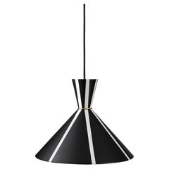 Bloom Black Noir Warm White Stripes Pendant by Warm Nordic