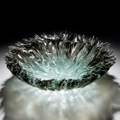Bloom Bowl in Bronze, a Glass Textured Sculptural Centrepiece by Wayne Charmer
