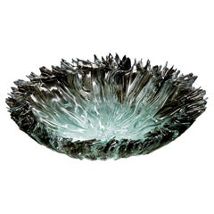 Bloom Bowl in Bronze, a Glass Textured Sculptural Centrepiece by Wayne Charmer