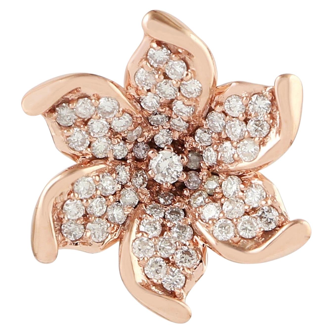 Bloom Diamond 18 Karat Gold Pendant Necklace For Sale