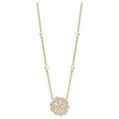 Bloom Diamond Solo Flower Necklace in 18k Yellow Gold