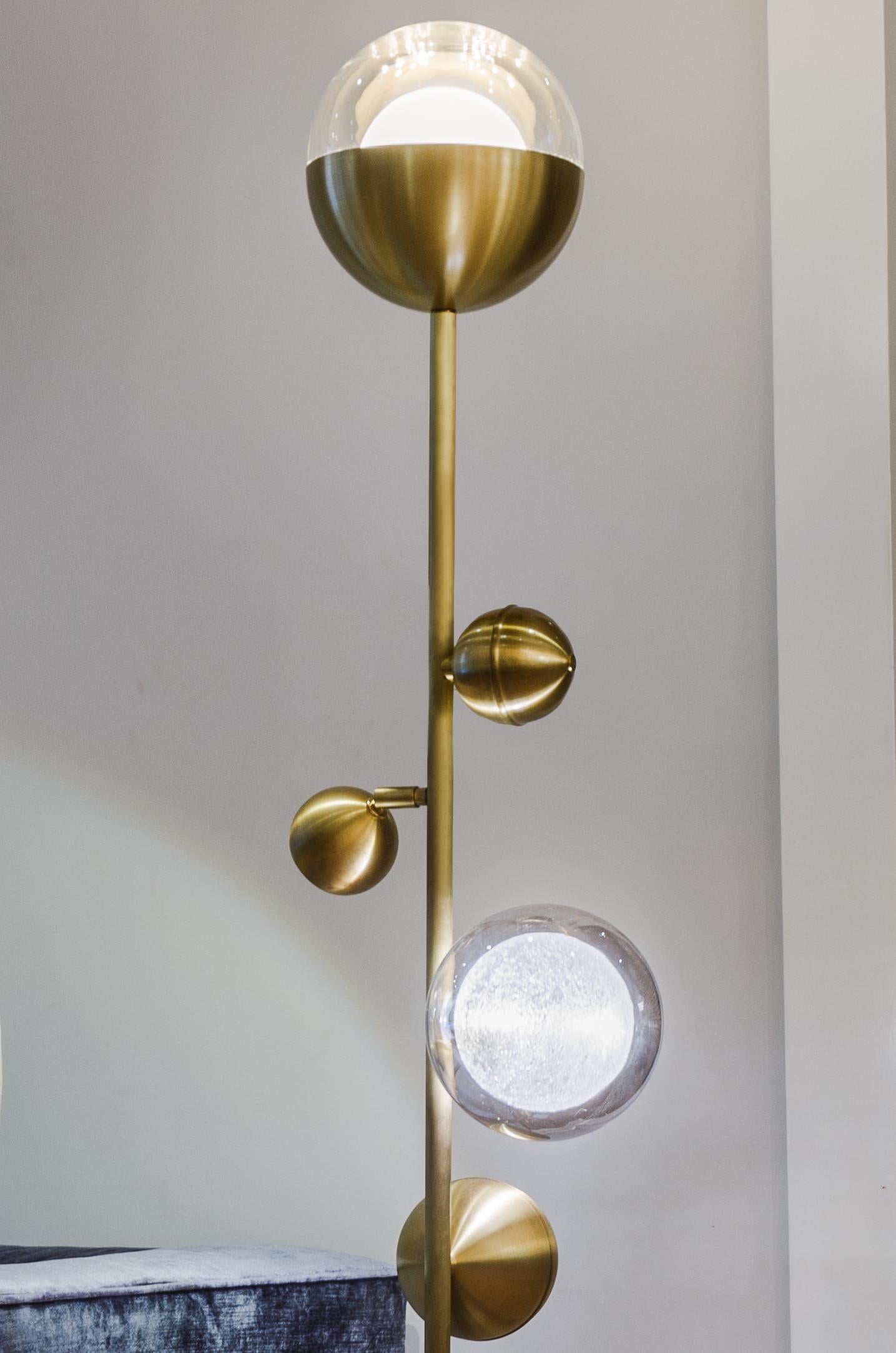 Bloom Floor Lamp Blown Glass by Shakuff In New Condition For Sale In Brooklyn, NY
