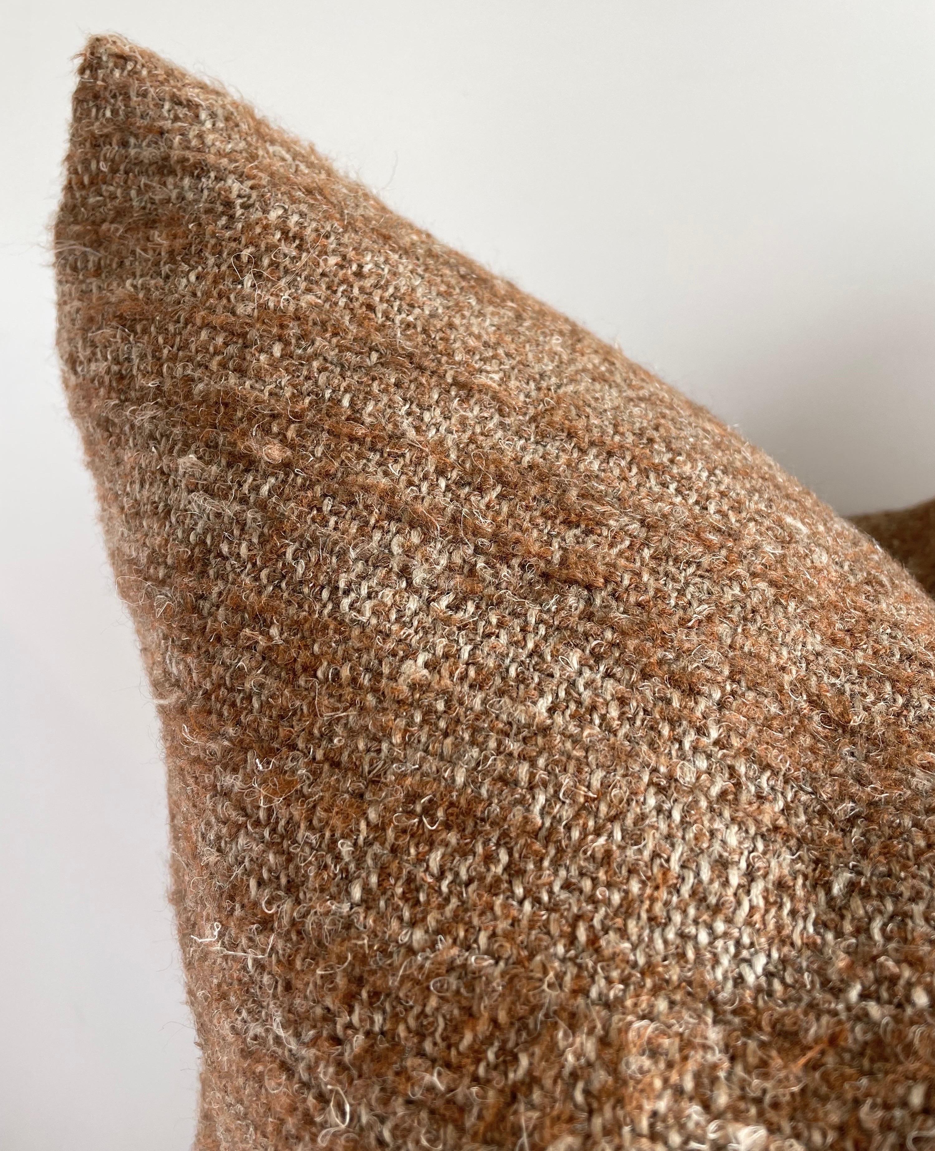Woven in Belgium using traditional weaving techniques, Bloom Home Inc. Nasha features a Belgian Linen warp and alternating Belgian Linen/Mixed Fiber weft. Fringe details are limited editions made from our weaving salvage. 

Color: Brown
Content: