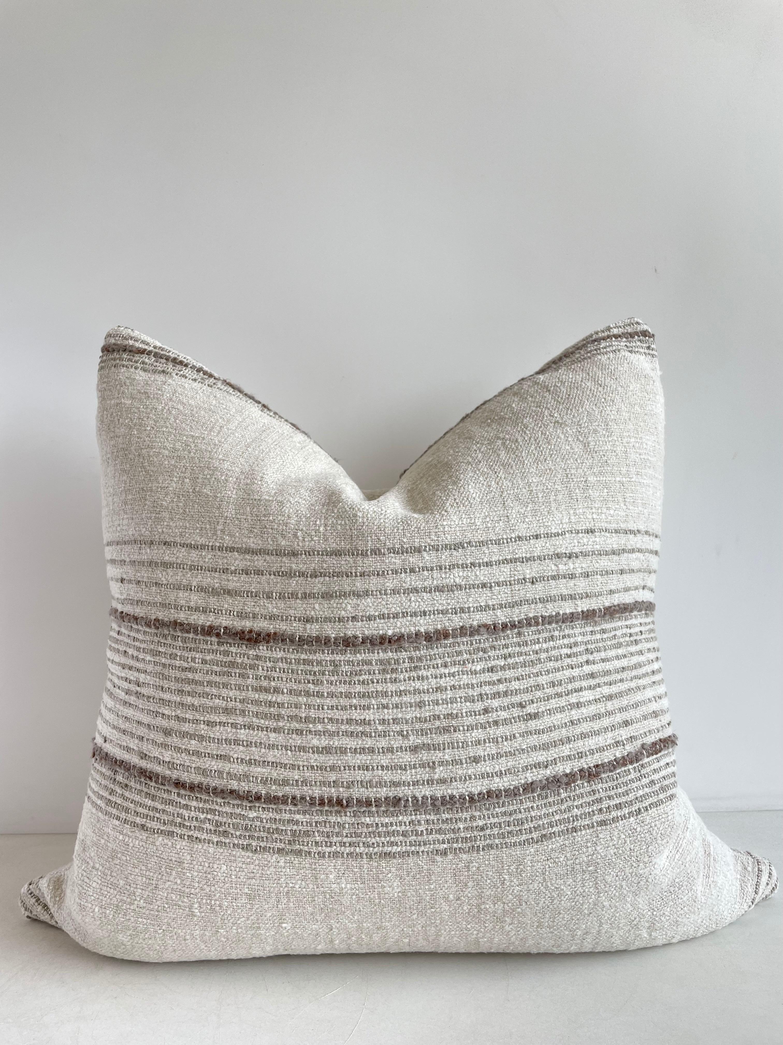 Bloom Home Inc Belgian Linen and Cotton Pillow For Sale 2