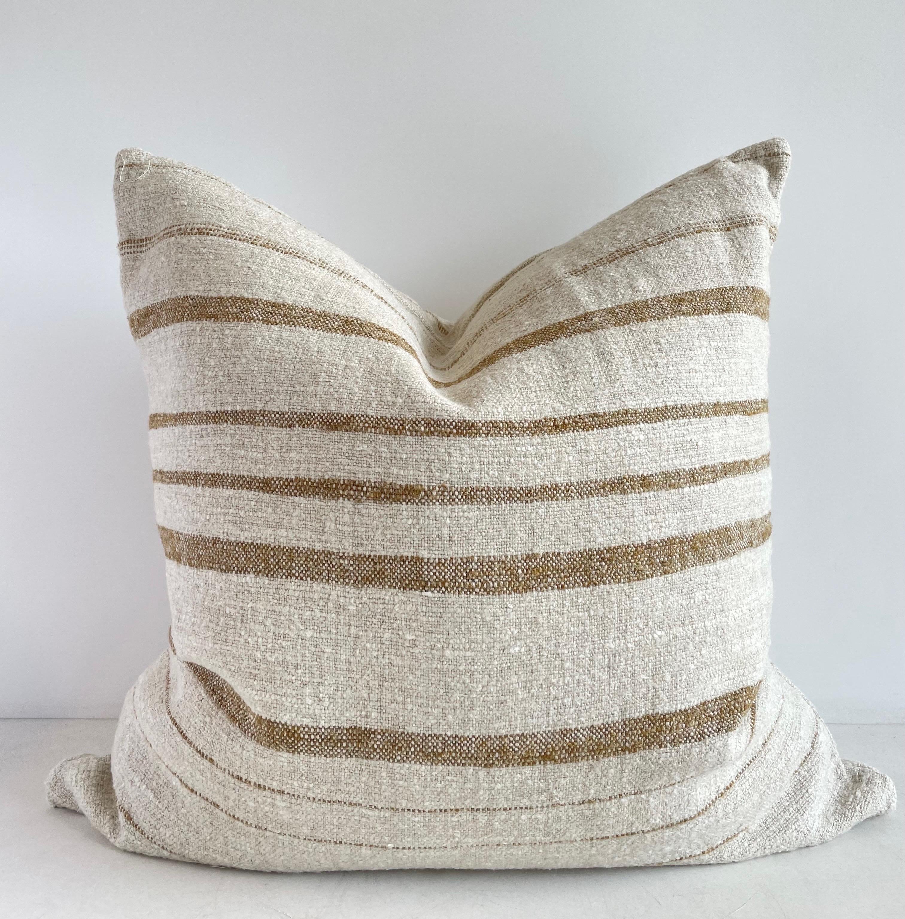 Bloom Home Inc Belgian Linen and Cotton Pillow For Sale 2