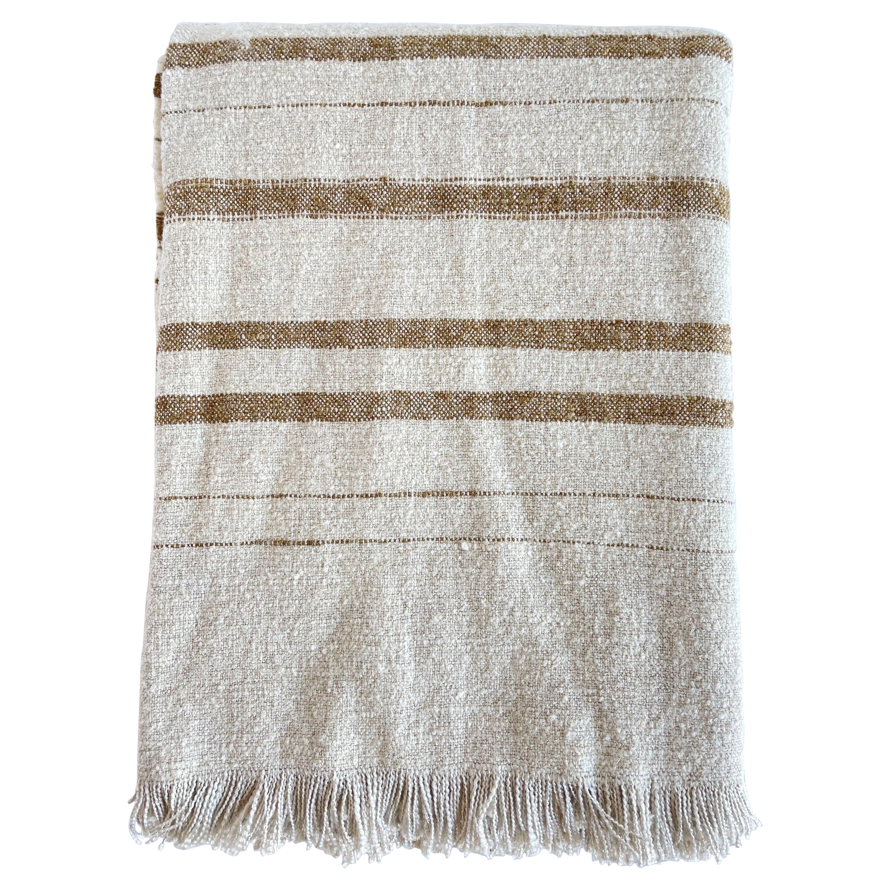 Bloom Home Inc - Plaid belge en lin et coton