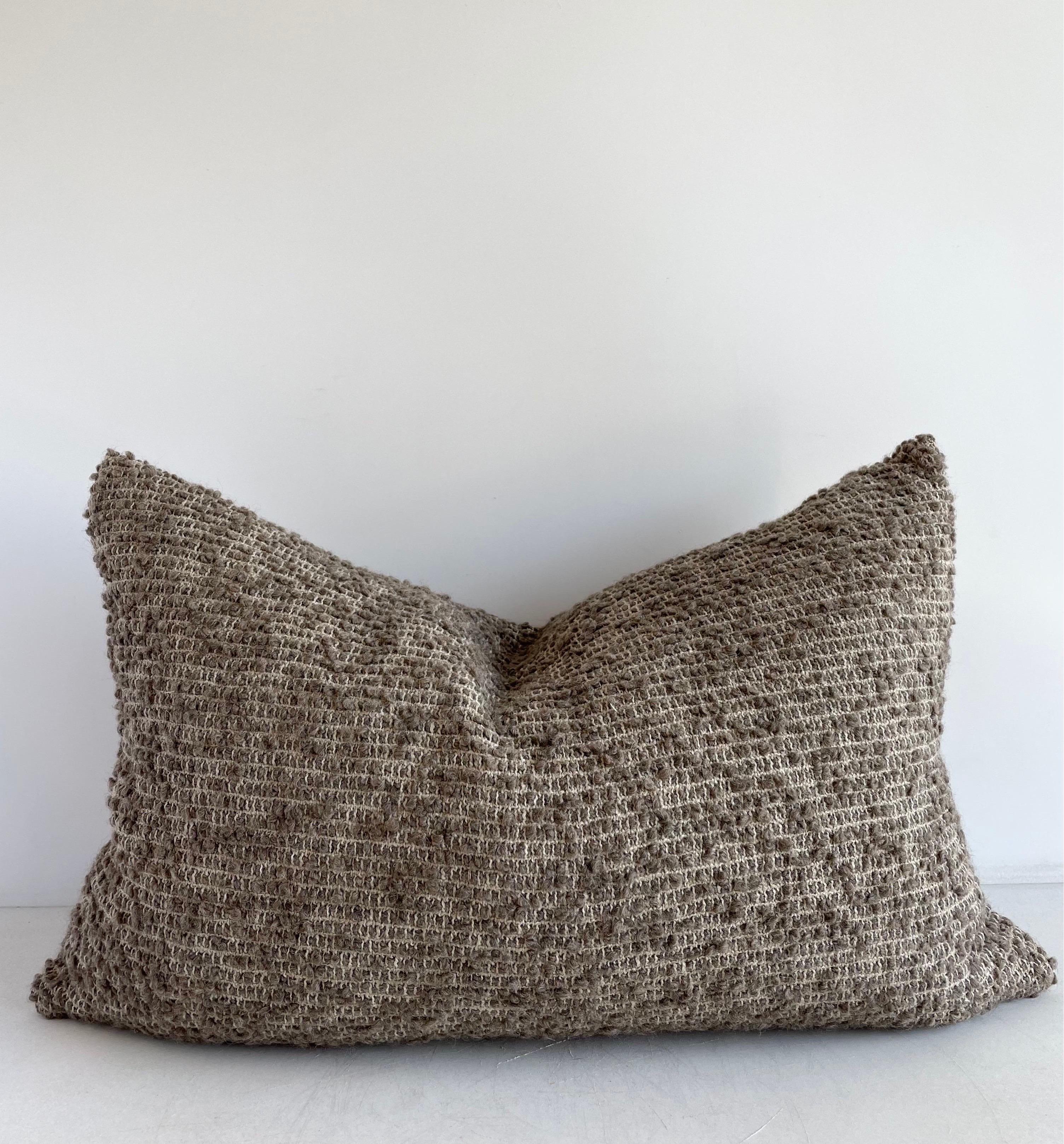 Bloom Home Inc Belgian Linen and Wool Pillow For Sale 2