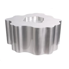 Bloom Side Table by Bert Furnari, Aluminum Retro-Futuristic Biomorphic Shape