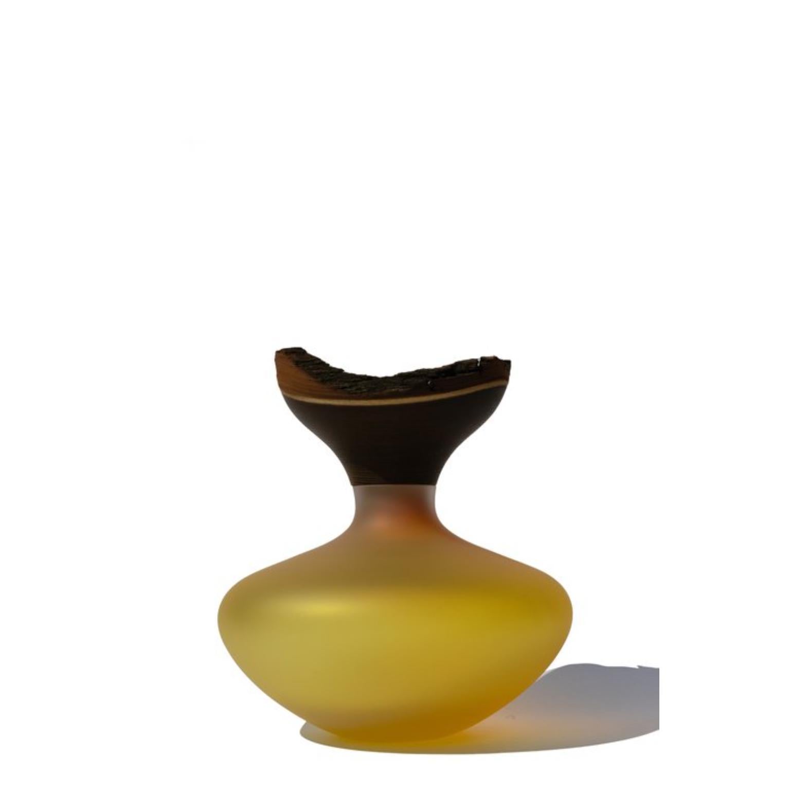 Organic Modern Bloom Stacking Satin Black Vessel by Pia Wüstenberg For Sale