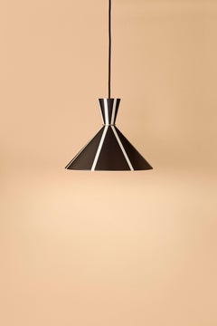 Bloom Stripe Pendant in Black Noir and Warm White by Svend Aage Holm-Sørensen